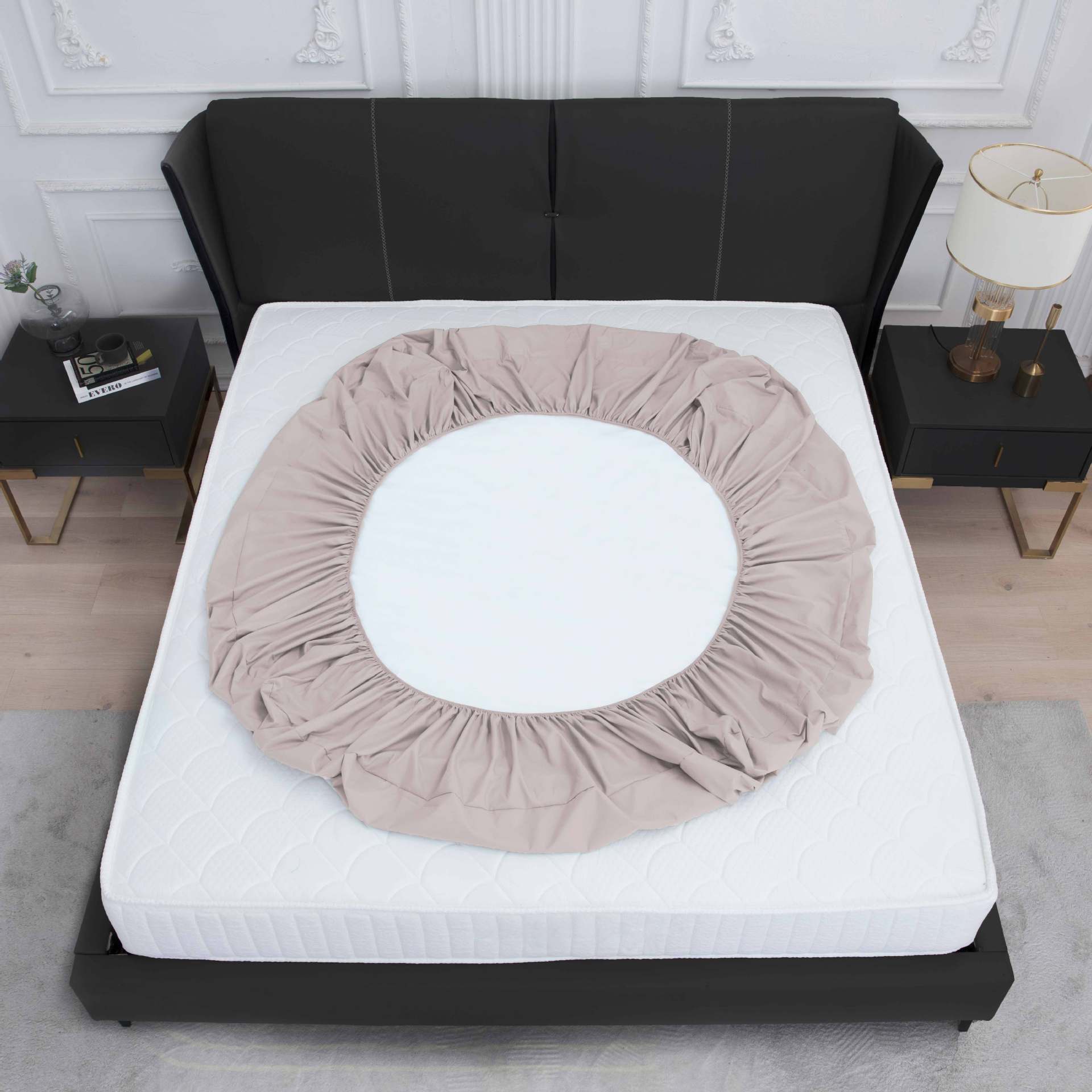 cross-border amazon waterproof mattress protector machine washable solid color mattress cover urine-proof bed sheet mattress cover american standard bedspread Specification drawing