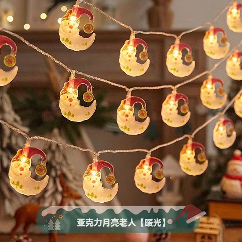 christmas string lights snowman old man christmas tree decorative lamp window shop scene arrangement creative pendants pendant Specification drawing