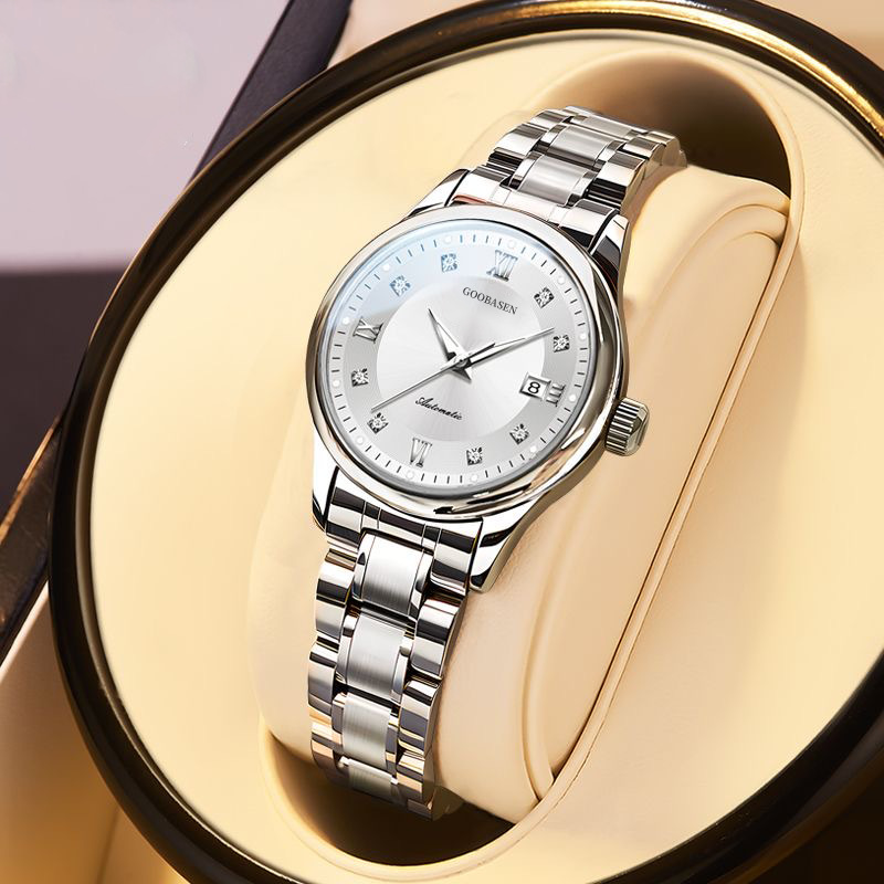 gubosen popular women's watch waterproof fashion imitation mechanical watch tik tok live stream hot sale at aliexpress one piece dropshipping full figure