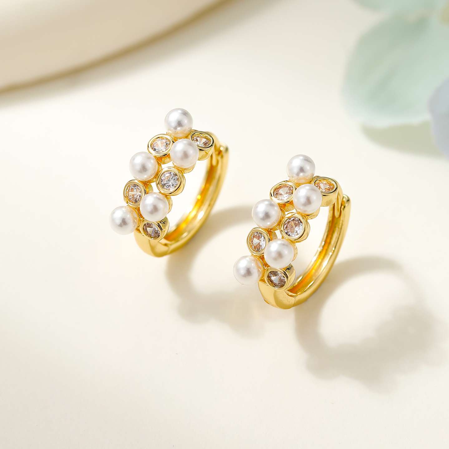 潮流耳钉耳针耳饰个性嘻哈贝壳饰品简约耳环配饰女男百搭时尚