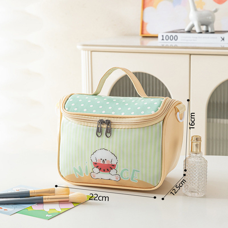 cute house cosmetic bag portable carrying case cartoon gift storage bag large capacity thickened wash bag Specification drawing