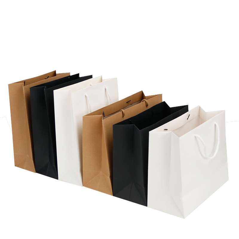 spot take-out kraft paper bag packaging handbag baking pastry milk tea shopping gift bag printable logo Application Scenario