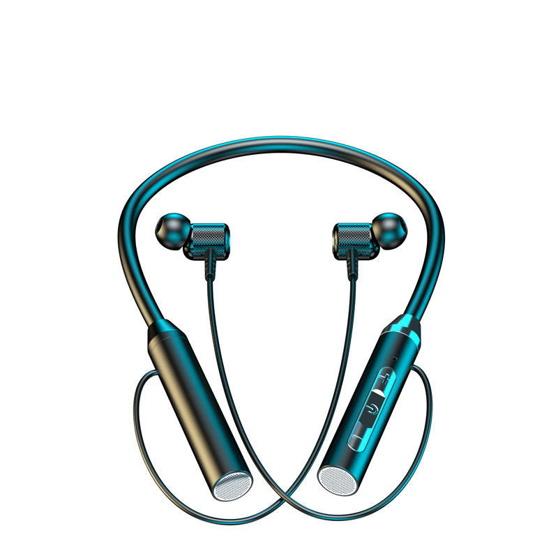 strictly selected bluetooth wireless headset halter sports binaural in-ear neck hanging ultra-long standby endurance factory wholesale Item Picture
