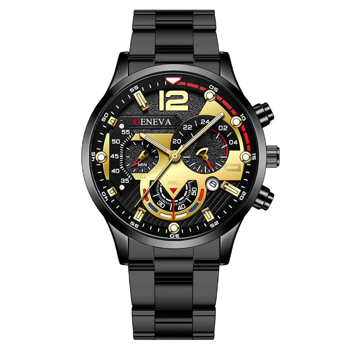 cross-border hot selling popular men's steel belt calendar quartz watch men's sports luminous pointer quartz watch men's watch Application Scenario