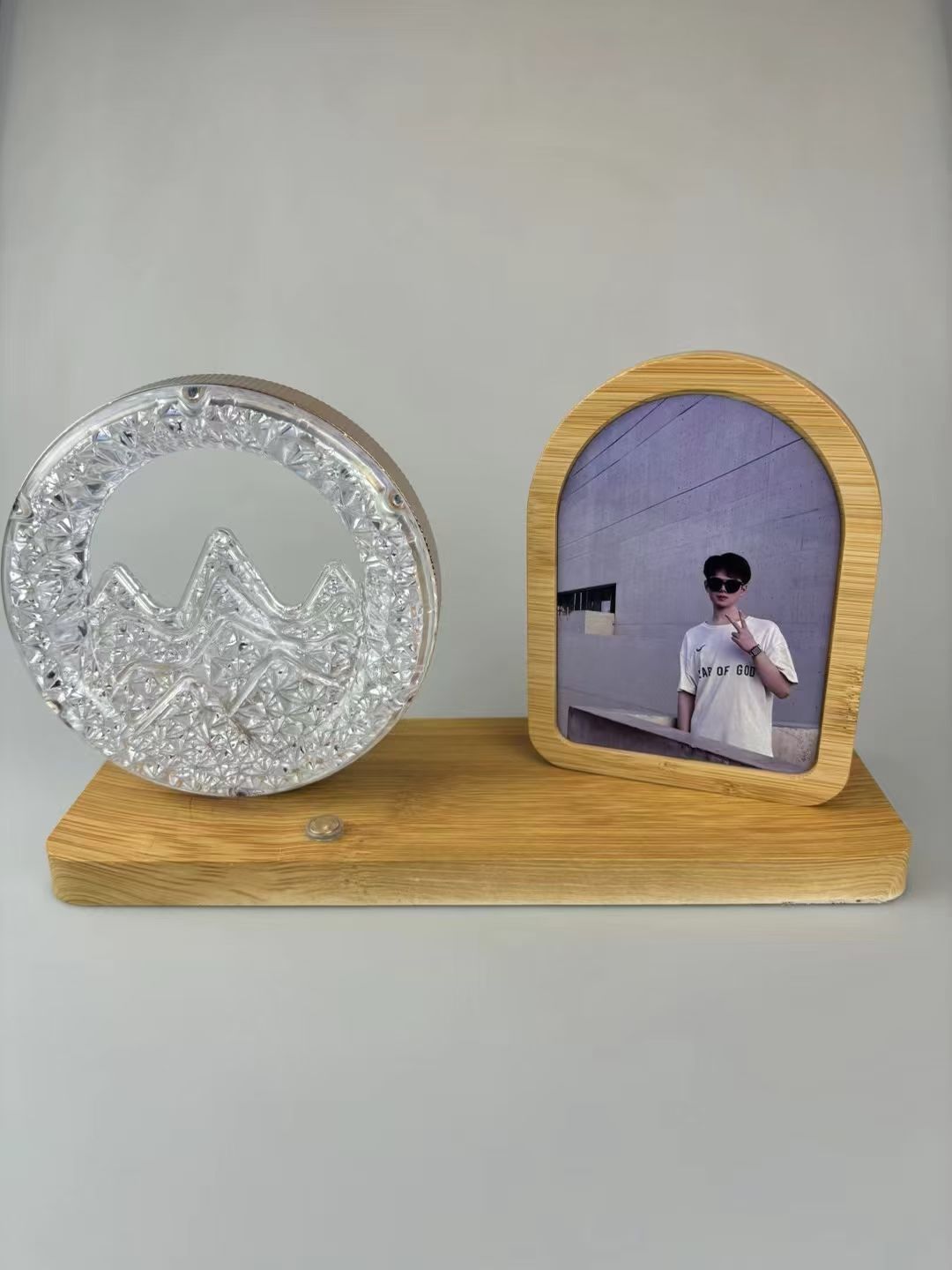 Touch screen switch with light, photo frame, density board photo frame, desk lamp photo frame processing, custom photo frame, photo frame mirror, plastic photo frame, photo frame factory detail image 7