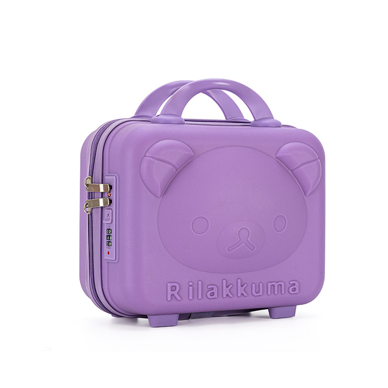 bear cosmetic case pp luggage wedding gift storage 14-inch cartoon mini suitcase gift suitcase details Picture