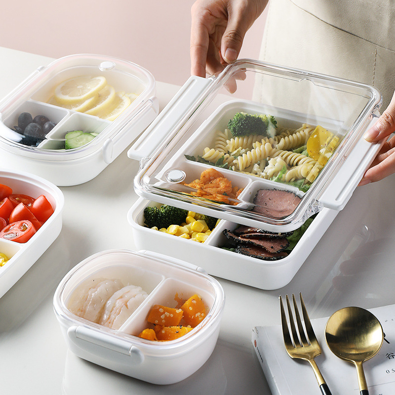 student insulated lunch box special lunch box for microwave oven plastic sealed fruit food compartment crisper lunch box full figure