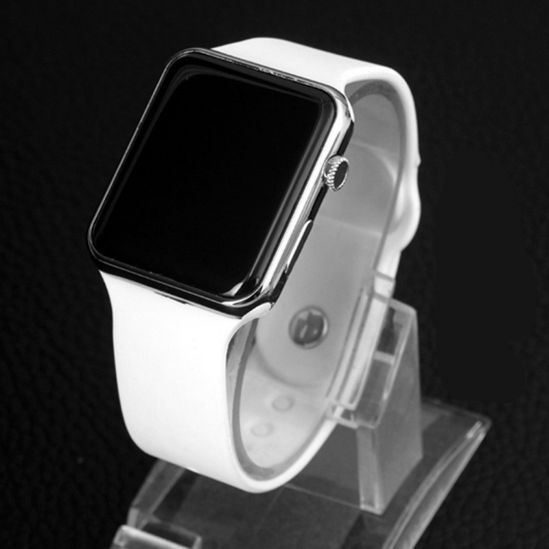 new fashion creative led square thin electronic watch sports student display screen electronic silicone watch full figure