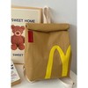 new bag net red mcdonald's large capacity backpack casual backpack hamburg bag bag student class bag Specification drawing