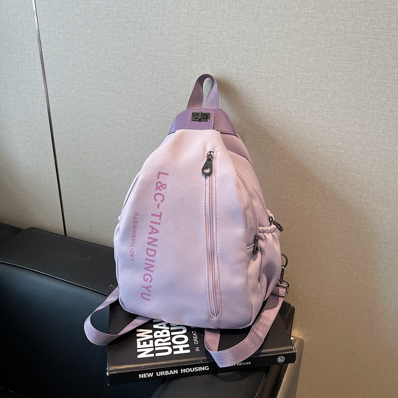 multi-functional portable backpack trendy chest bag one-shoulder crossboby bag women's multi-compartment casual large capacity bag details Picture