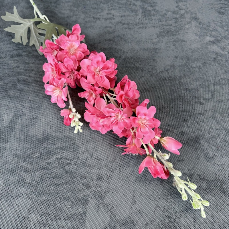 artificial flower 2 fork polyester ribbon flocking big flying swallow blue hyacinth wedding road lead wedding decorative fake flower wholesale Application Scenario
