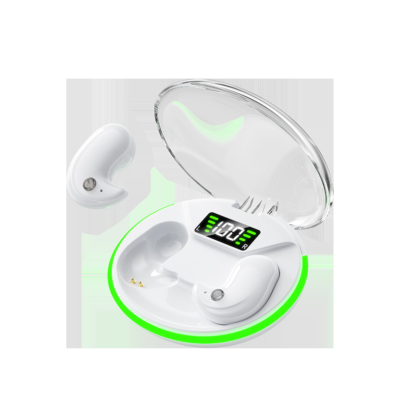cross-border hot y190 sleep headset bone conduction mini bluetooth headset noise reduction digital display ultra-long life battery wholesale full figure