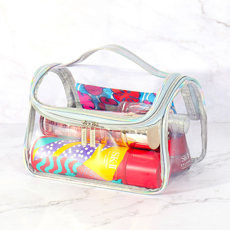 cross-border new arrival travel portable large capacity wash bag travel portable partition skincare storage bag female cosmetic bag Specification drawing