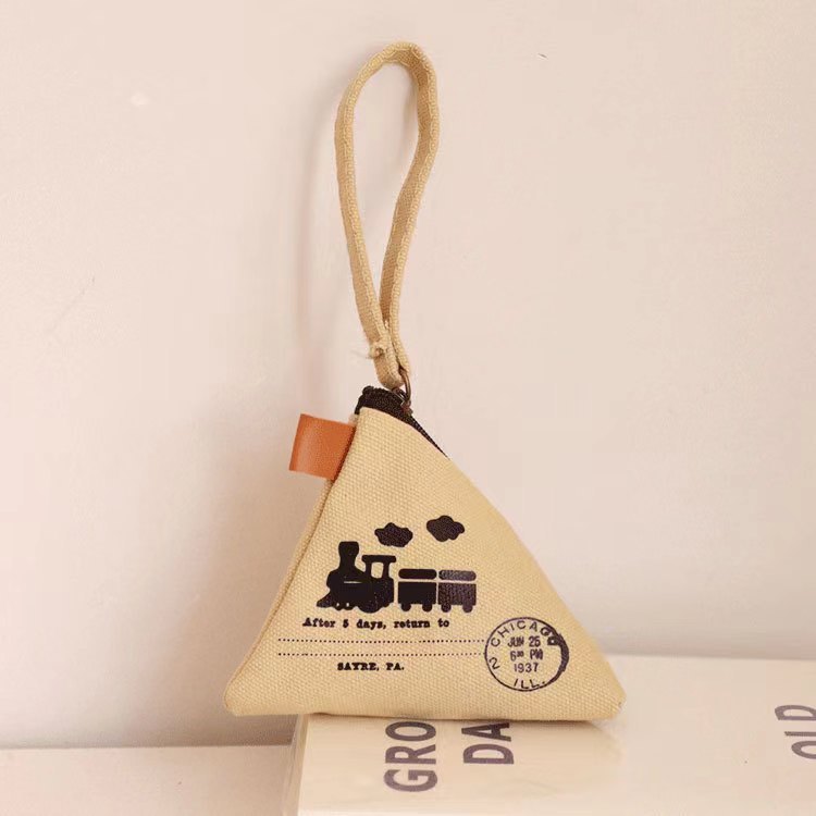 tower personalized creative retro zongzi coin purse cute mini canvas bag coin bag female storage key case for men Application Scenario