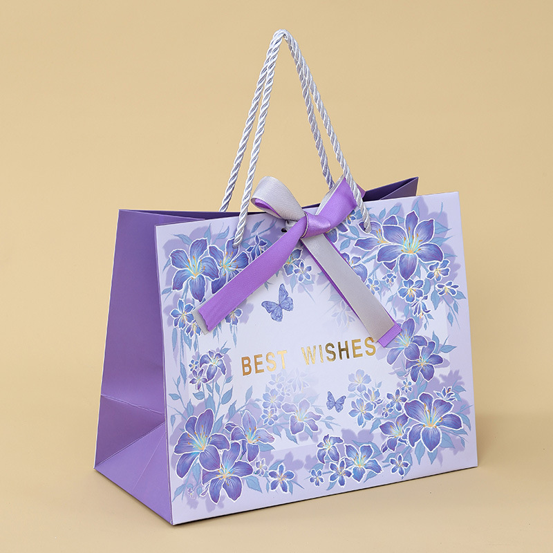 creative gift bag high-grade qixi gift packaging handbag wedding candy birthday gift bag paper bag Specification drawing