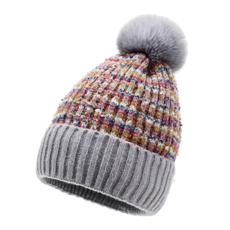 winter warm hat women's new fashion velvet padded thickened knitted hat all-match cold-resistant ladies woolen cap wholesale Item Picture