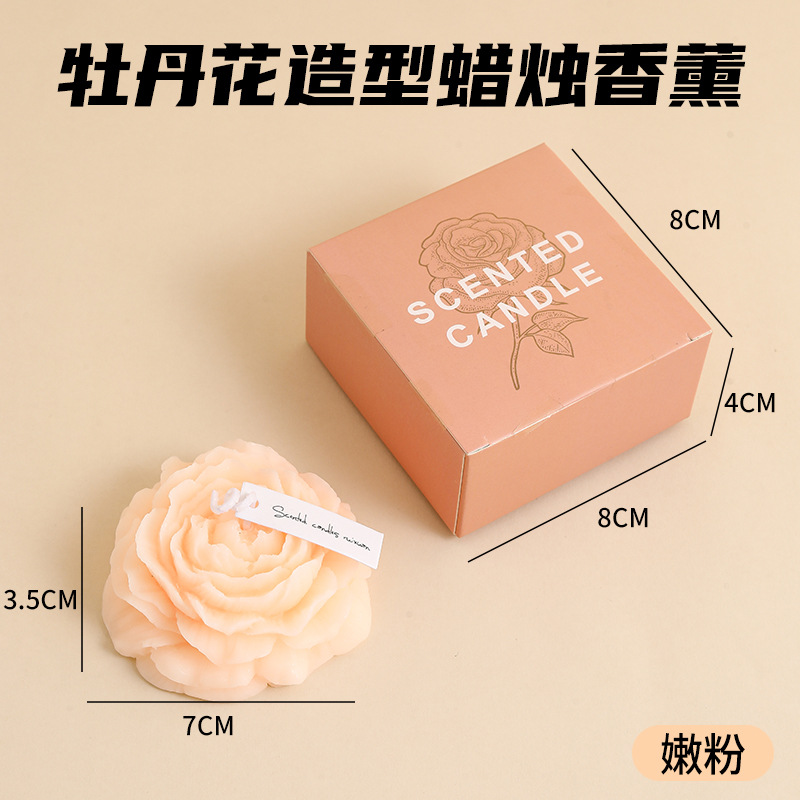 peony flower fragrance candle soy wax hand-made modeling hand gift birthday high-end atmosphere gift fragrance decoration Item Picture