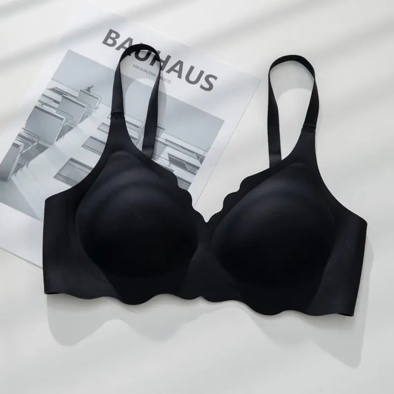 jelly stick seamless underwear women's small breast push up push up soft support no wire accessory breast push up large thin bra full figure