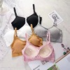 popular adjustable strap underwear women's chest pad korean style threaded cotton beauty back tube top integrated fixed cup wrapped chest full figure
