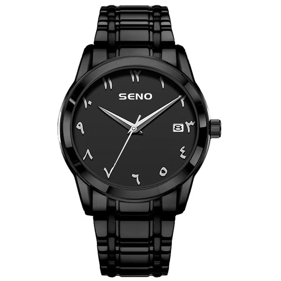 new men's watch business advanced watch arabic steel belt quartz watch men's watch export wholesale details Picture
