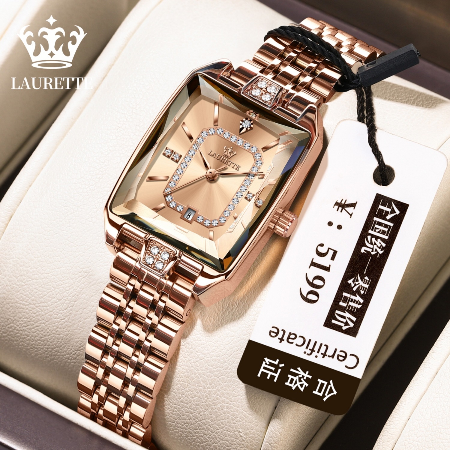 laurate new ladies watch waterproof affordable luxury fashion quartz watch tik tok live stream foreign trade popular style one piece dropshipping details Picture