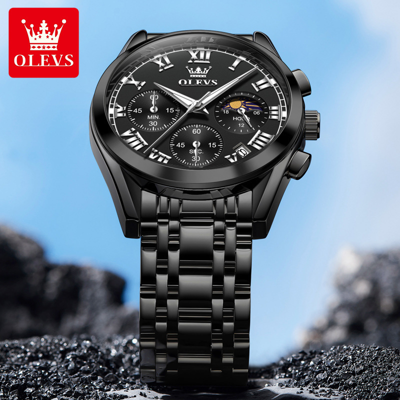 olevs brand watch multi-functional single calendar sports timing quartz watch waterproof luminous men's watch men's watch Application Scenario