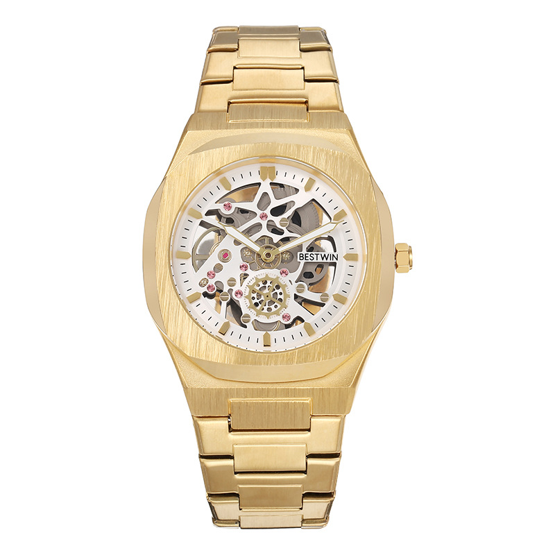fashion alloy watch men's watch bestwin hollow butterfly clasp live broadcast foreign trade men's quartz watch watch wholesale details Picture