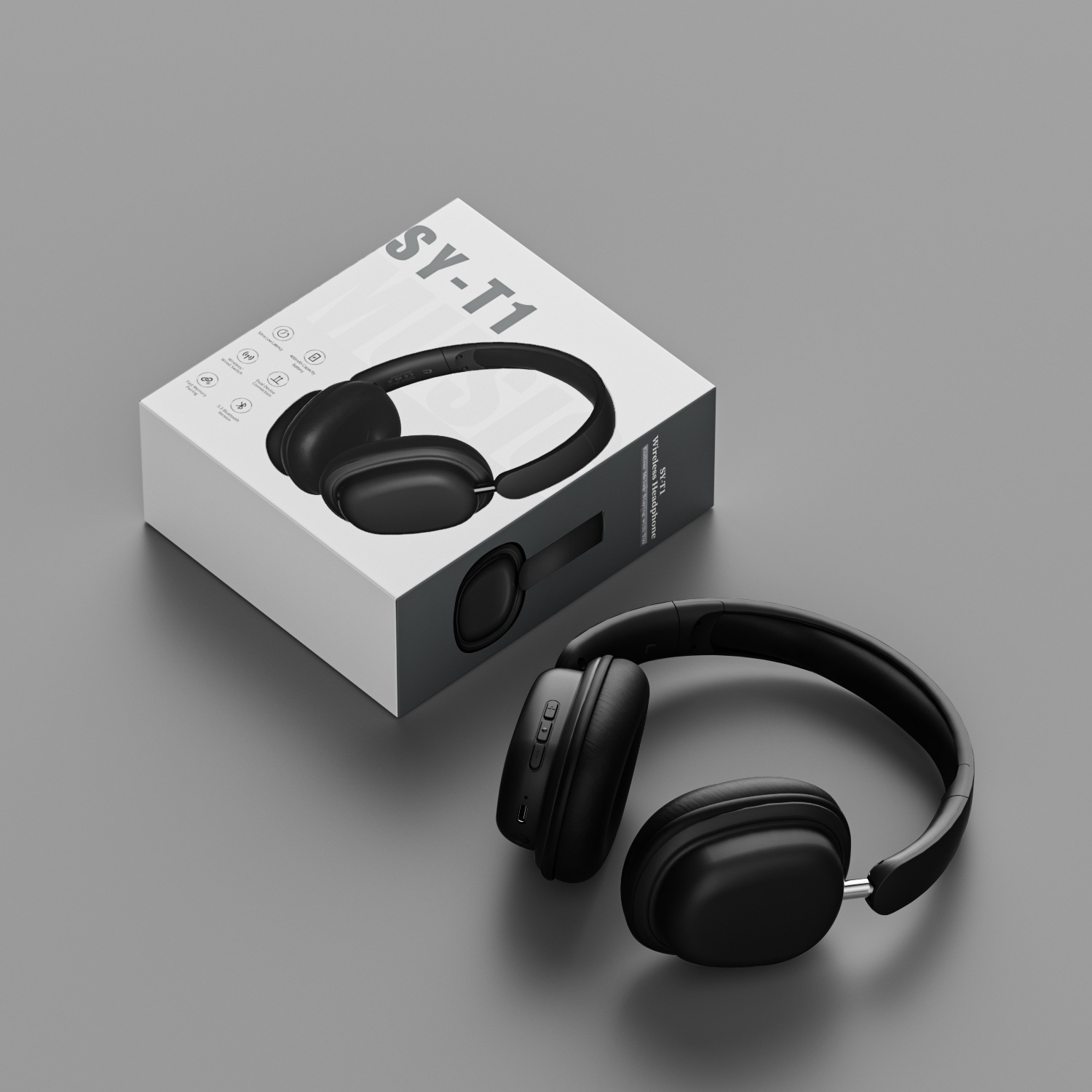 cross-border new hot wireless headset headset bluetooth game headset large power brand headset factory wholesale Specification drawing