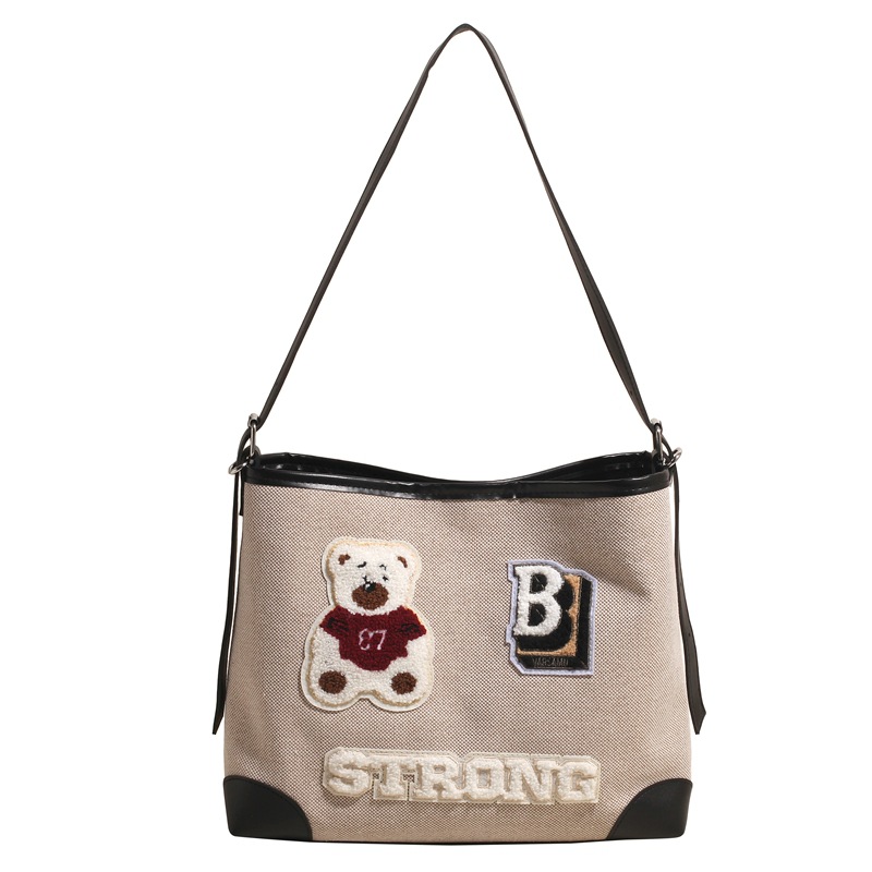 korean style retro large capacity totes women's handbags 2025 new underarm commuter shoulder bag crossbody bag Specification drawing
