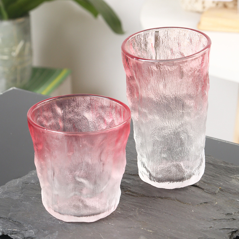 glass cup ins style new glacier cup simple beer steins milk cup good-looking glass water cup gift Specification drawing