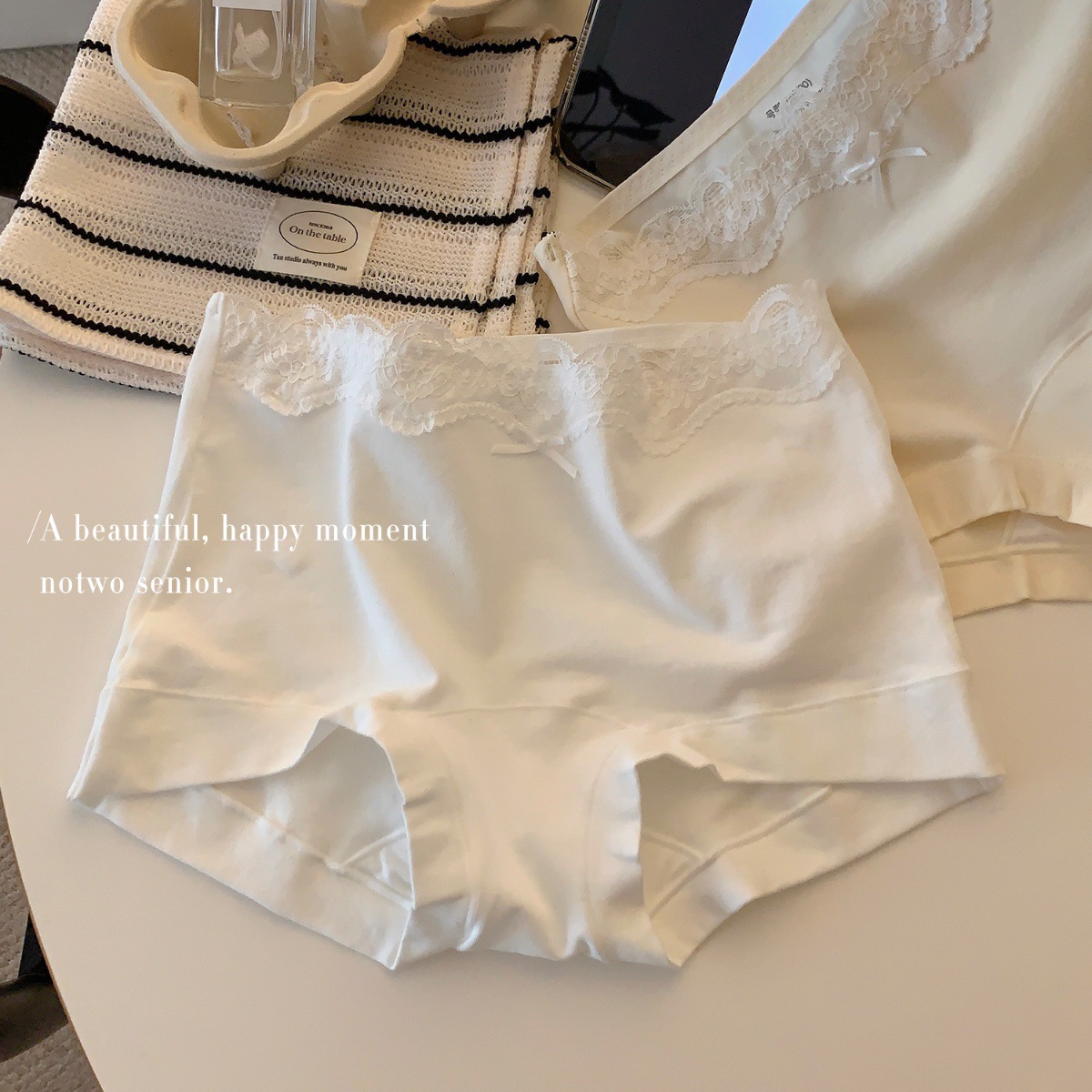 fiberglass xinjiang long-staple cotton women's boxer underwear pure cotton all cotton lengthened crotch lace edge classic panties women full figure