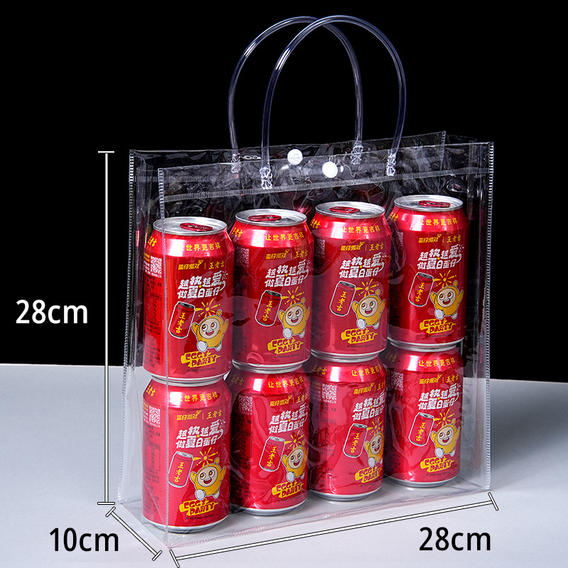pvc transparent handbag custom printed logo hand gift high sense wedding candy gift hand bag custom Item Picture