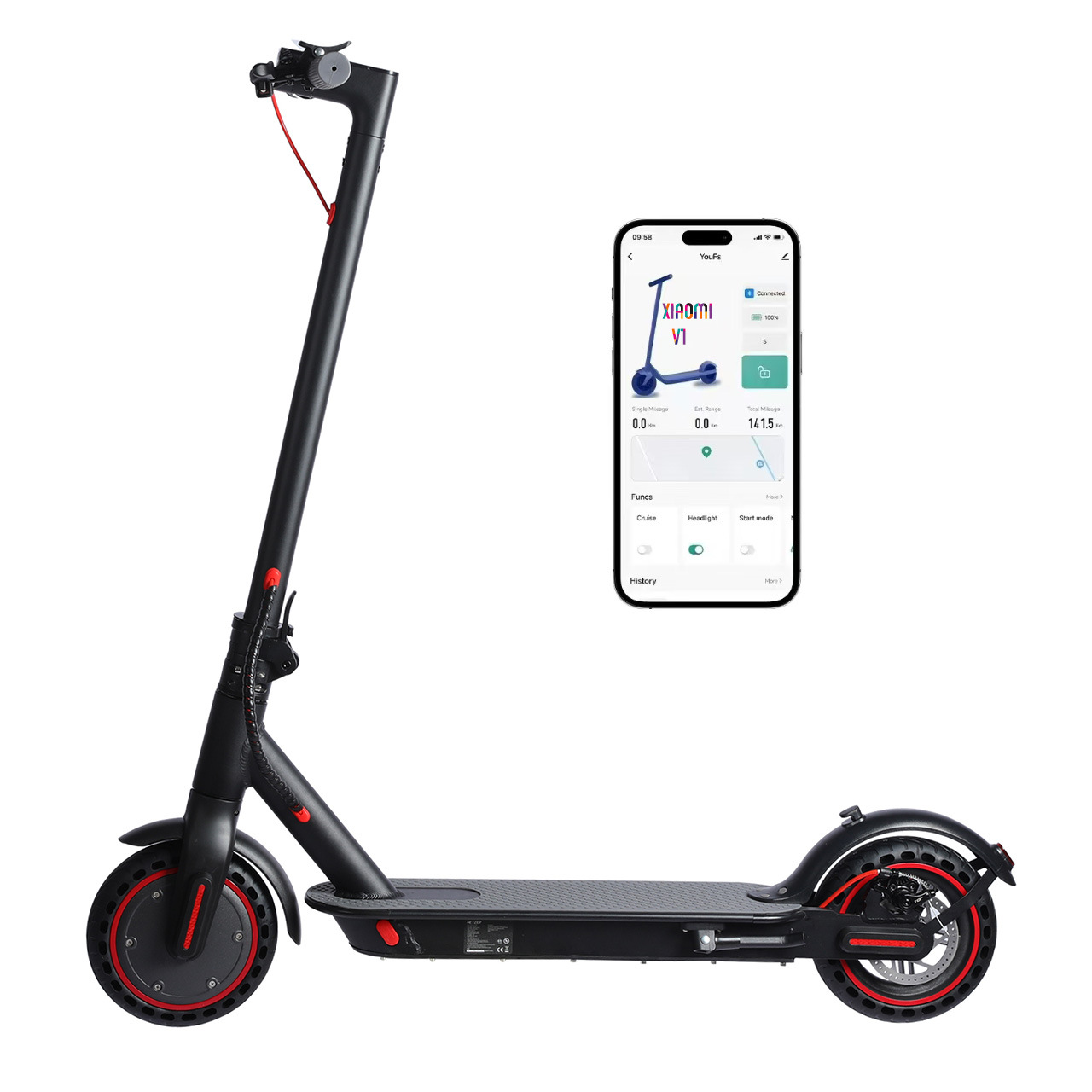 cross-border electric scooter adult 8.5-inch aluminum alloy material long endurance folding scooter electric scooter details Picture