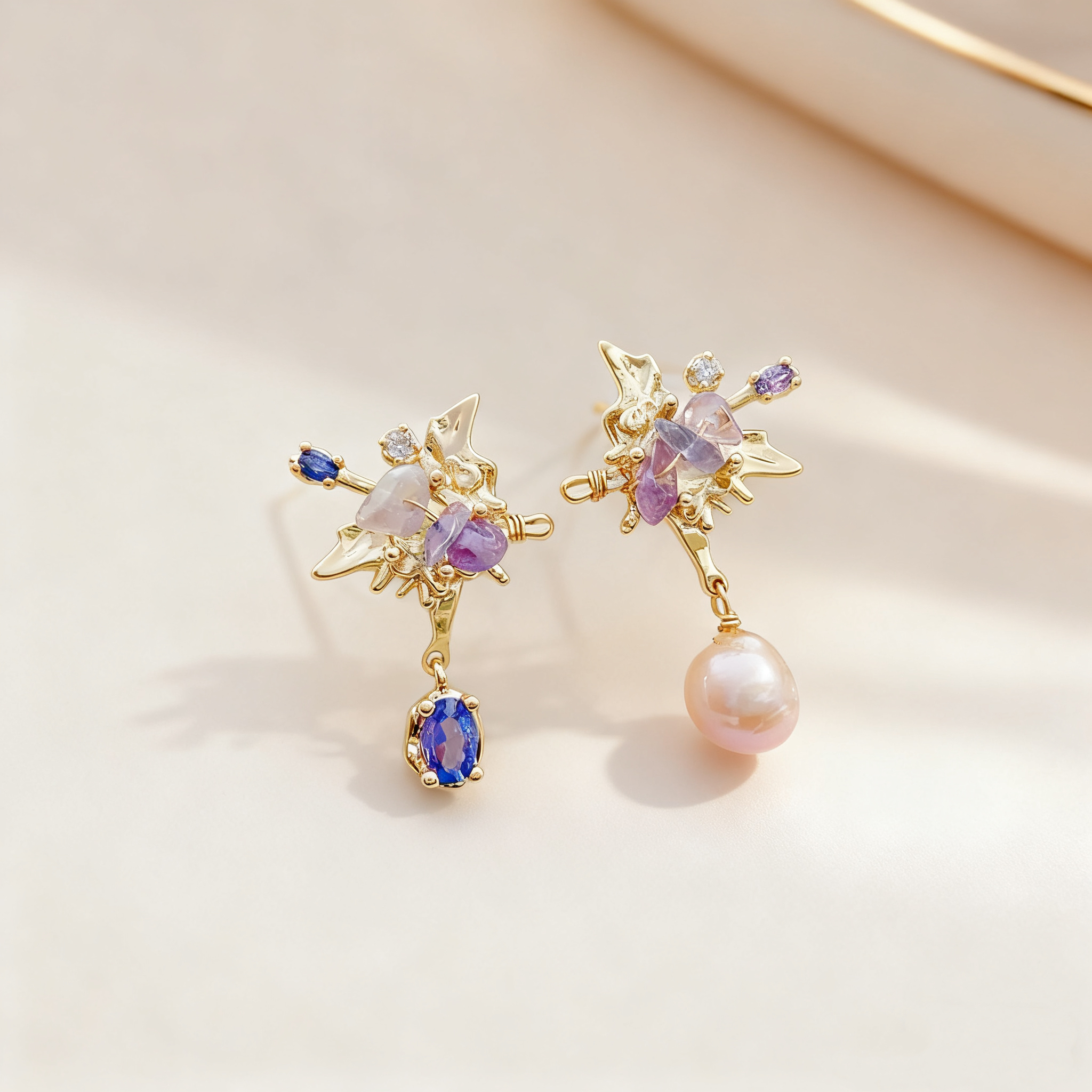 Long and elegant earrings, ear thread, silver stud earrings, women's fashionable earrings, women's accessories, long and fashionable stud earrings for women Specification image