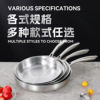 cross-border frying pan stainless steel frying pan non-stick pan composite steel uncoated frying pan induction cooker applicable to gas stove full figure