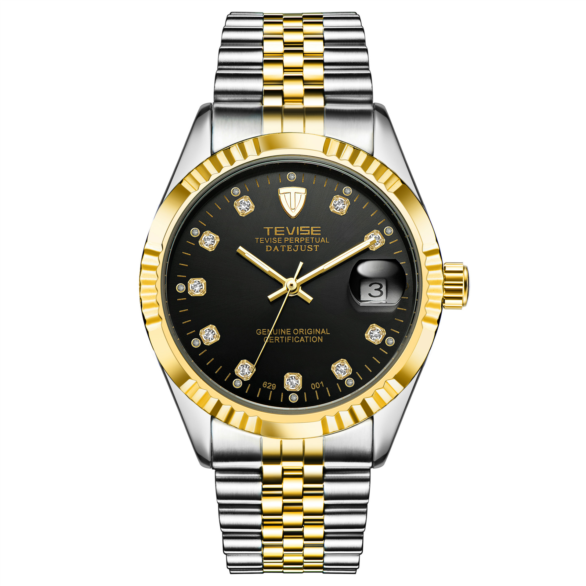 tevise men's watch 629 luminous wholesale tiktok stainless steel mechanical luminous men's watch full figure