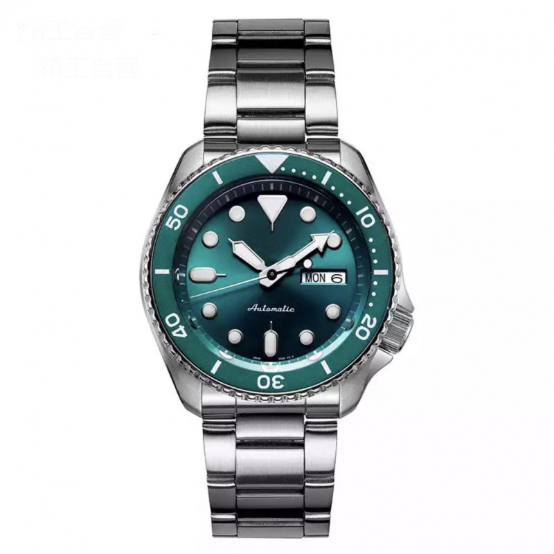 2024 round ordinary casual spiral watch crown single folding buckle business casual quartz men's pointer watch Specification drawing
