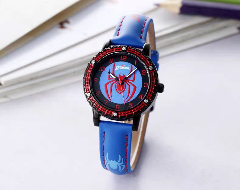 fashion children's cool cartoon watch boy spider student waterproof quartz watch luminous pointer table wholesale details Picture