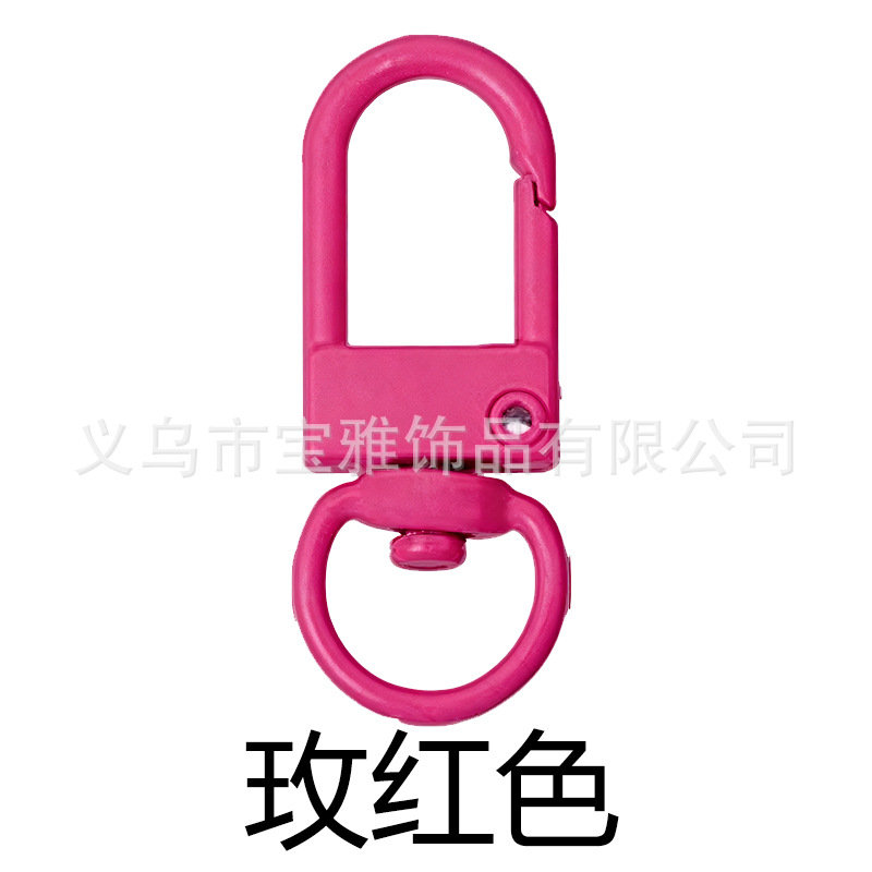 cross-border manufacturers gold and silver paint color door latch diy ornament accessories key ring keychain spring fastener hanging buckle Specification drawing