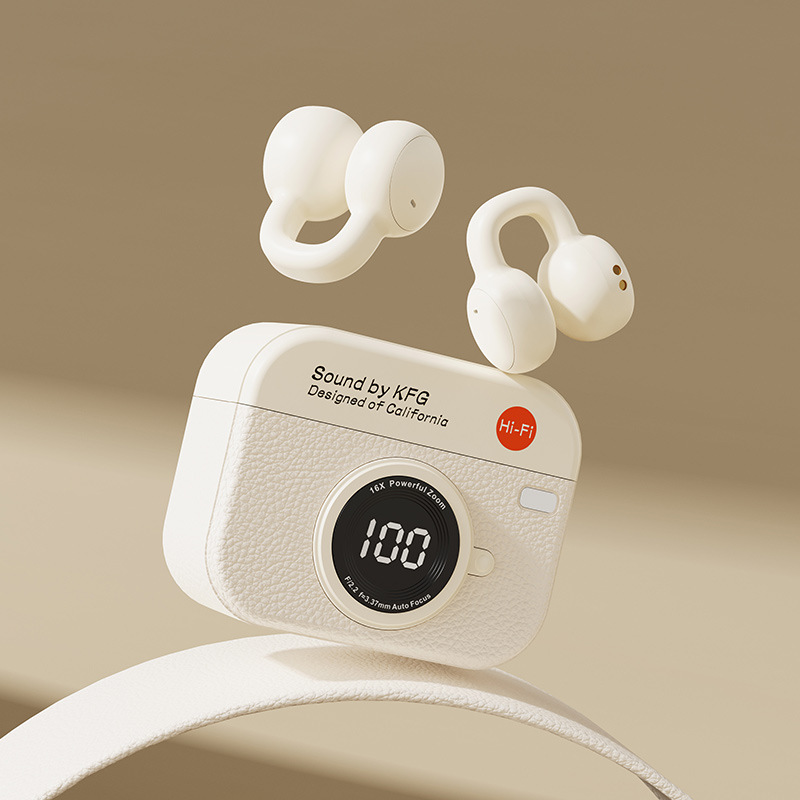 retro new clip-on bluetooth headset high sound quality ultra-long life battery sports bone conduction comfortable non in-ear Specification drawing