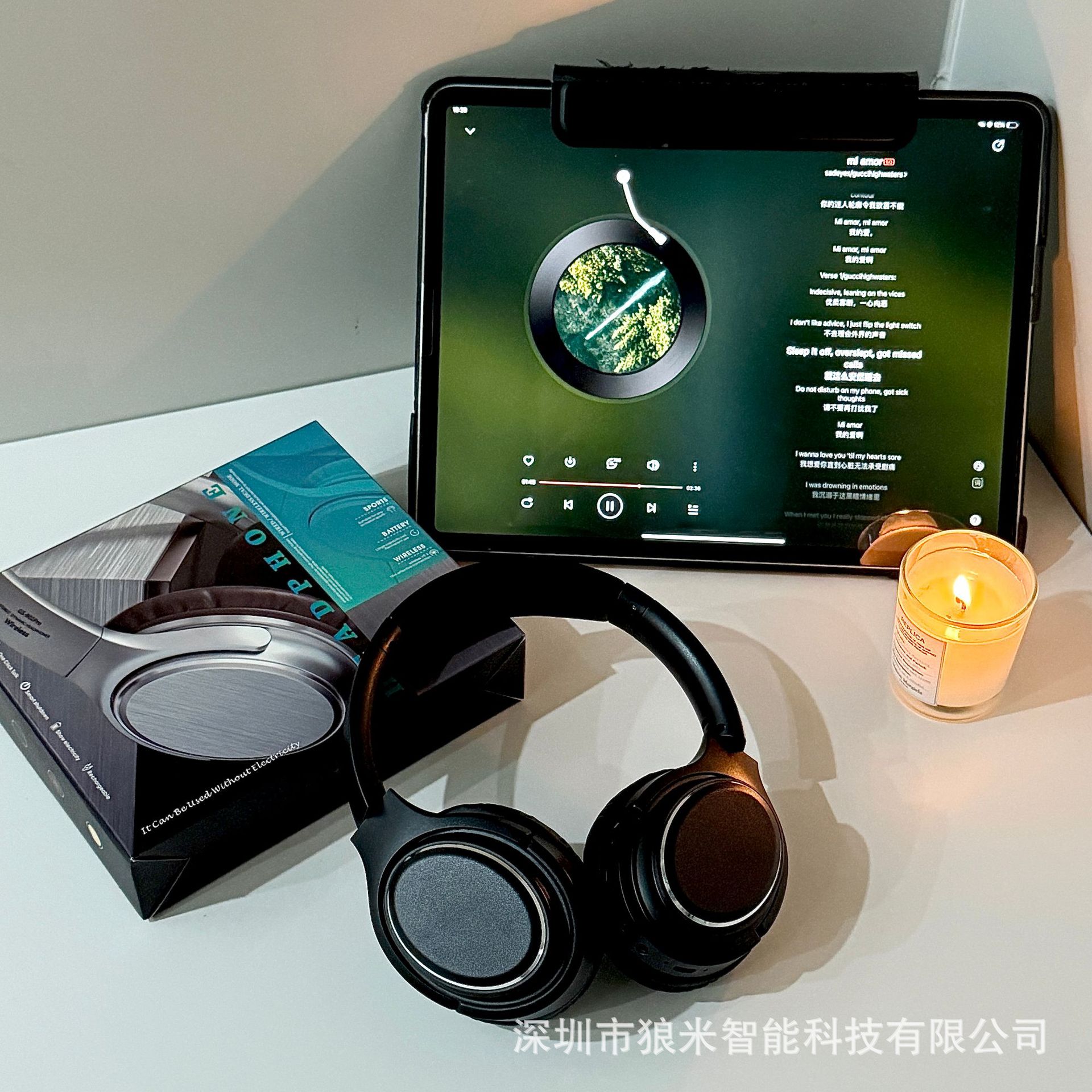 bluetooth headset vj901 retro headset card incense inserted folding music wireless noise reduction headset factory direct sales details Picture