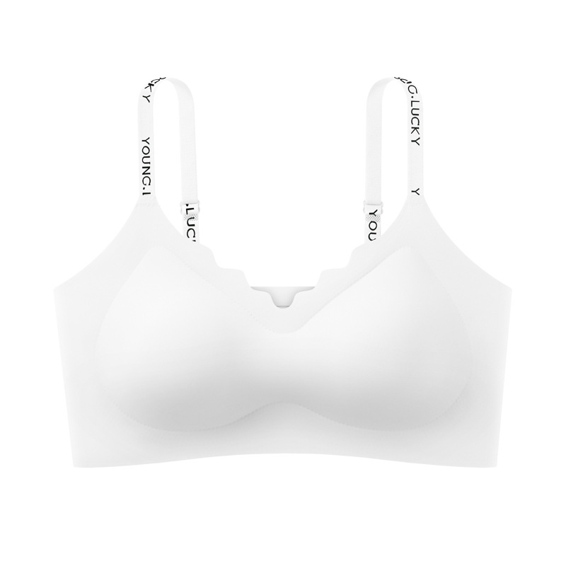 popular japanese and korean simple and seamless one-piece push up women's underwear comfortable breathable underwired girl sweet bra full figure