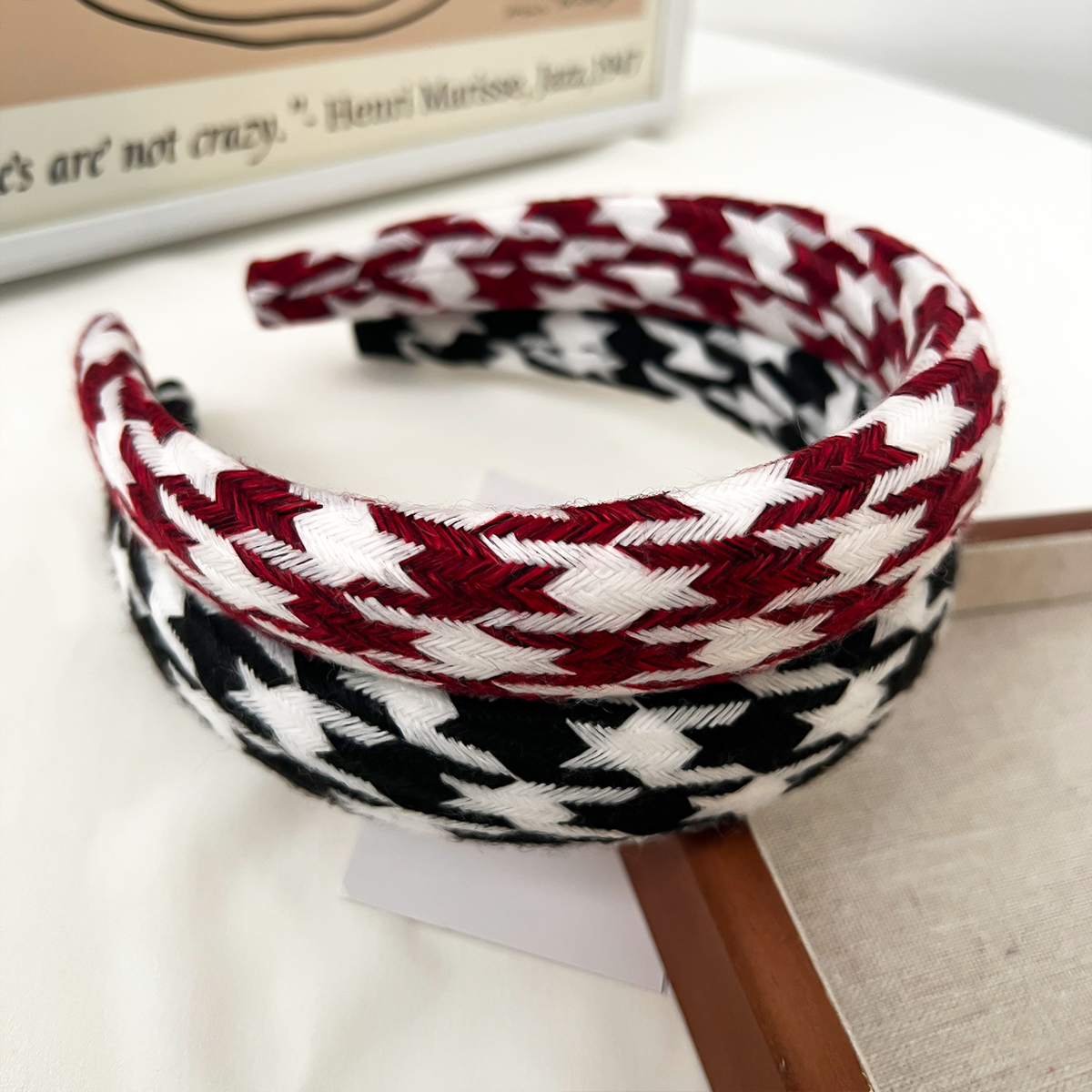 韩系少女印花甜妹氛围感发箍甜美可爱头箍女日常百搭精致感发饰女