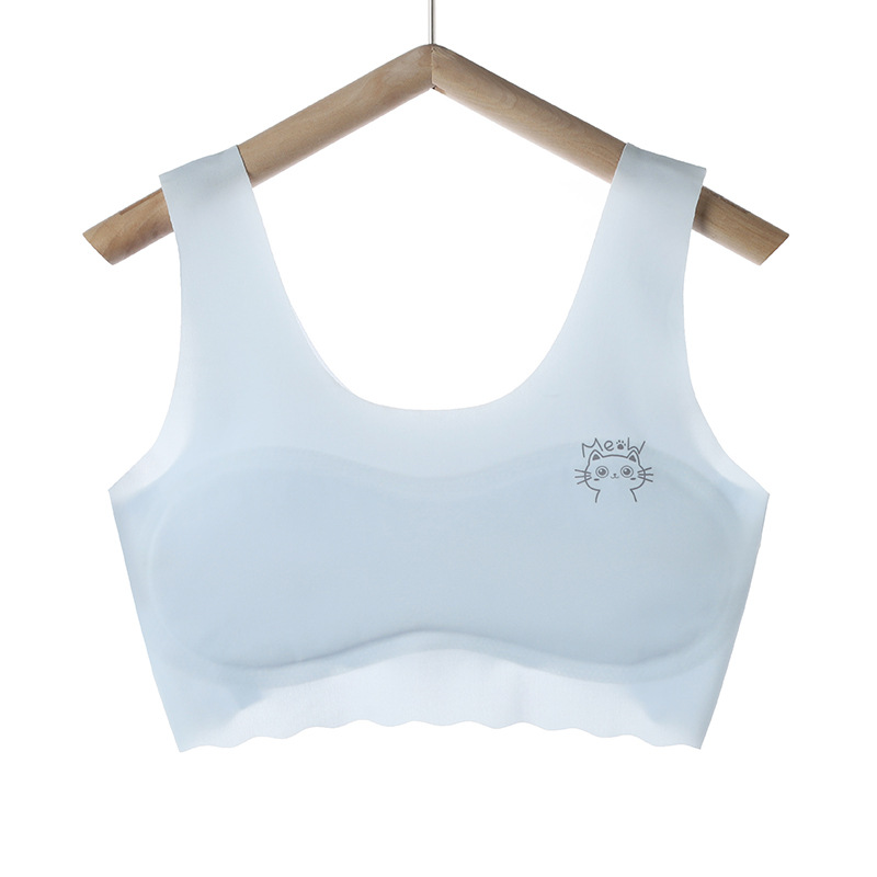 children's underwear student growth period primary school girl older kids' vest 10-year-old 12 little girl bra summer thin details Picture