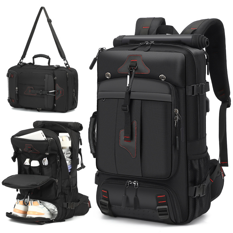 cross-border men's mountaineering hiking backpack large capacity outdoor waterproof and hard-wearing breathable multi-layer storage computer backpack Item Picture