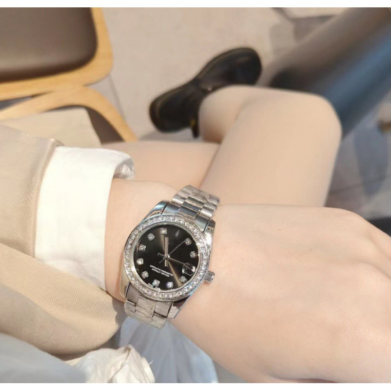 wechat hot-selling labor family series fashion trend steel watch women's famous watch quartz watch women's male generation hair details Picture