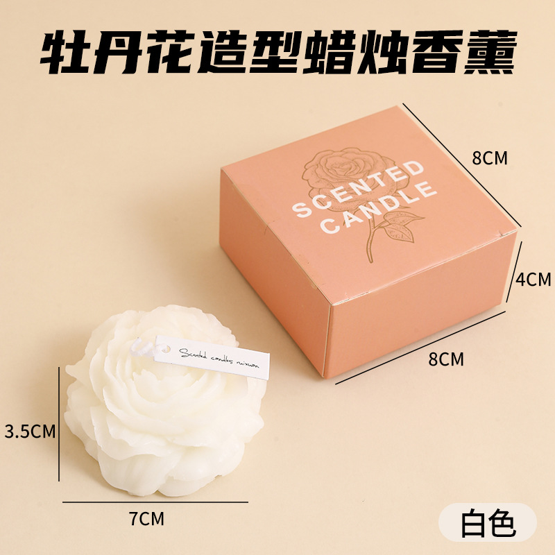 peony flower fragrance candle soy wax hand-made modeling hand gift birthday high-end atmosphere gift fragrance decoration full figure