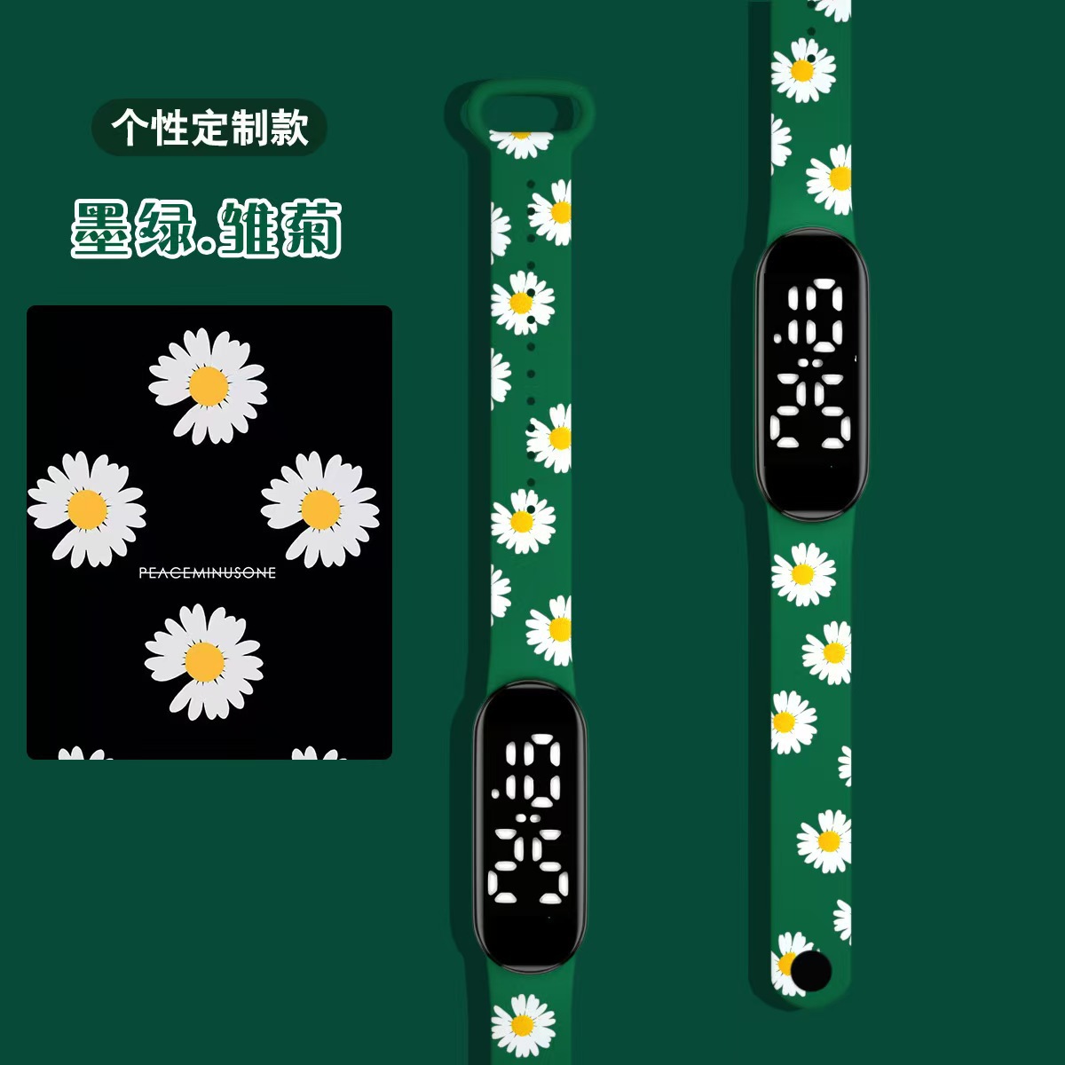foreign trade hot cartoon waterproof color printing edition primary school student personality cool led creative simple electronic sports watch Item Picture