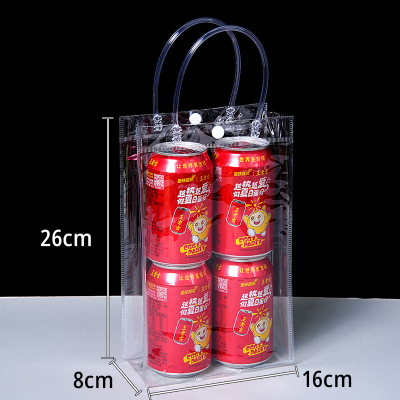 pvc transparent handbag custom printed logo hand gift high sense wedding candy gift hand bag custom Specification drawing