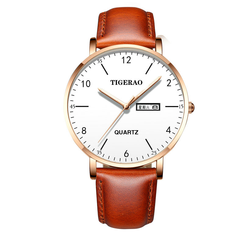 automatic movement watch men's calendar waterproof luminous non-mechanical watch large dial cross-border new arrival one piece dropshipping Item Picture